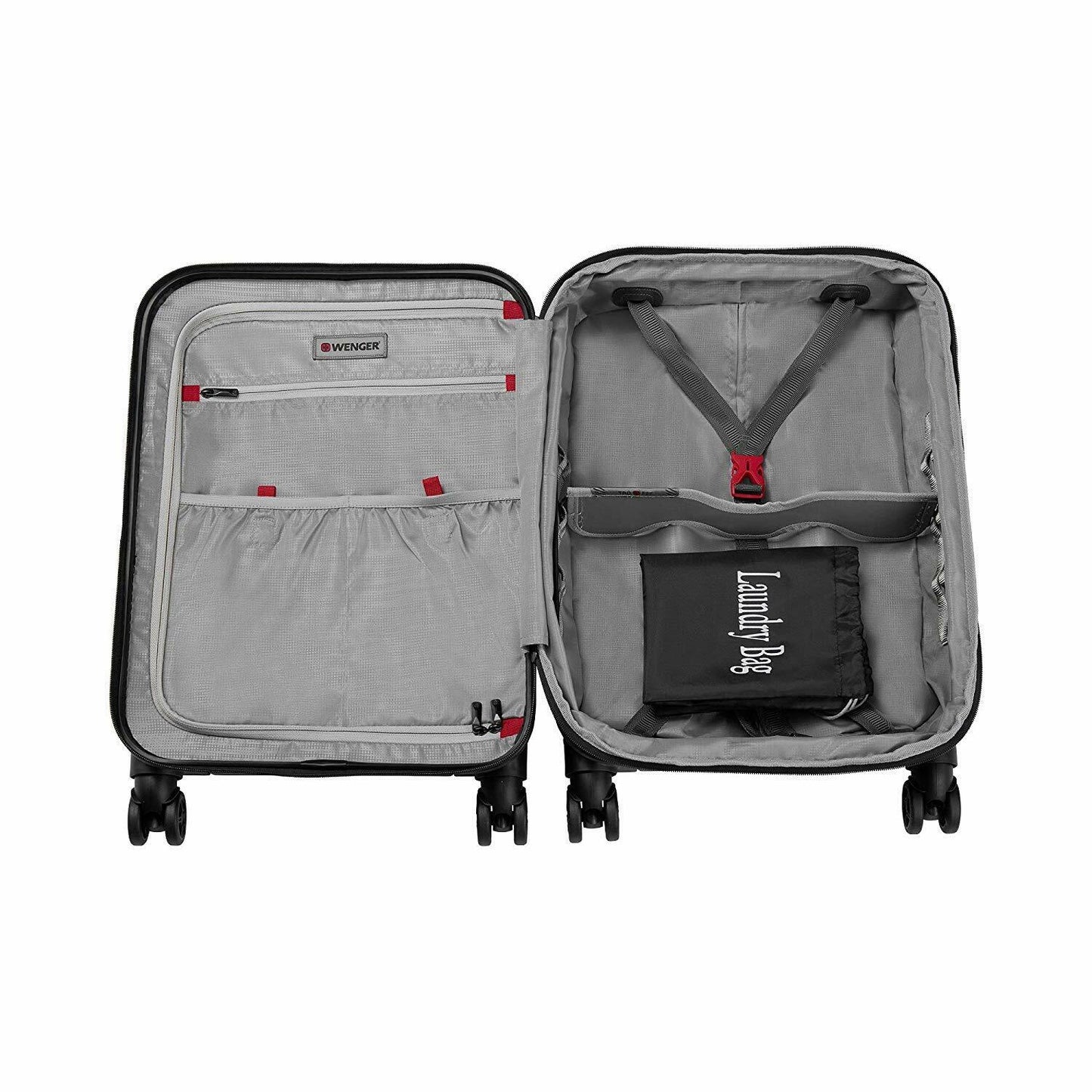 Wenger Matrix 20" Hardside Expandable Luggage Carry On Suitcase 55x35x20cm Black
