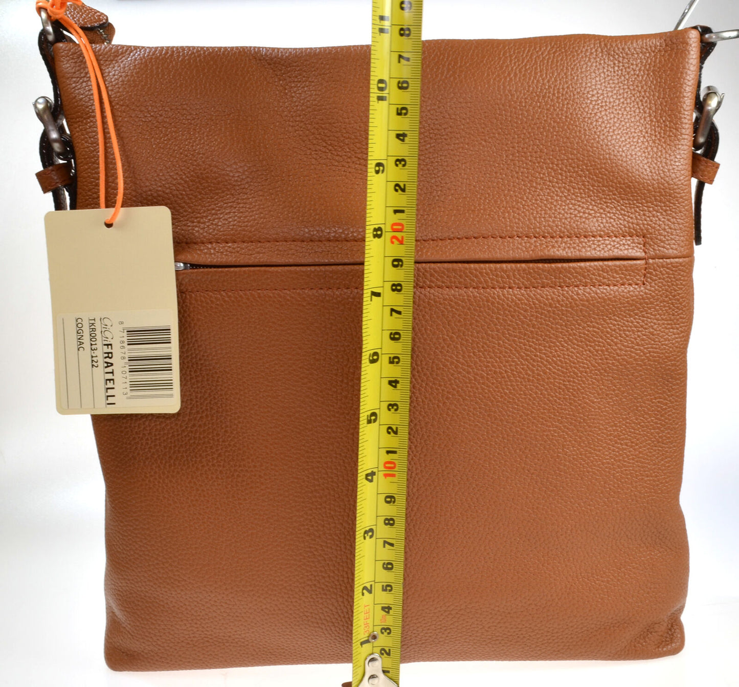 Shoulder Cross Body Hand Bag Genuine Leather Adjustable Straps Zipped Large