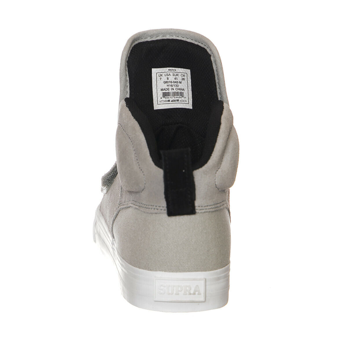 Supra Mens Rock Burgandy Gold White Light Grey High Top Suede Skater Trainers