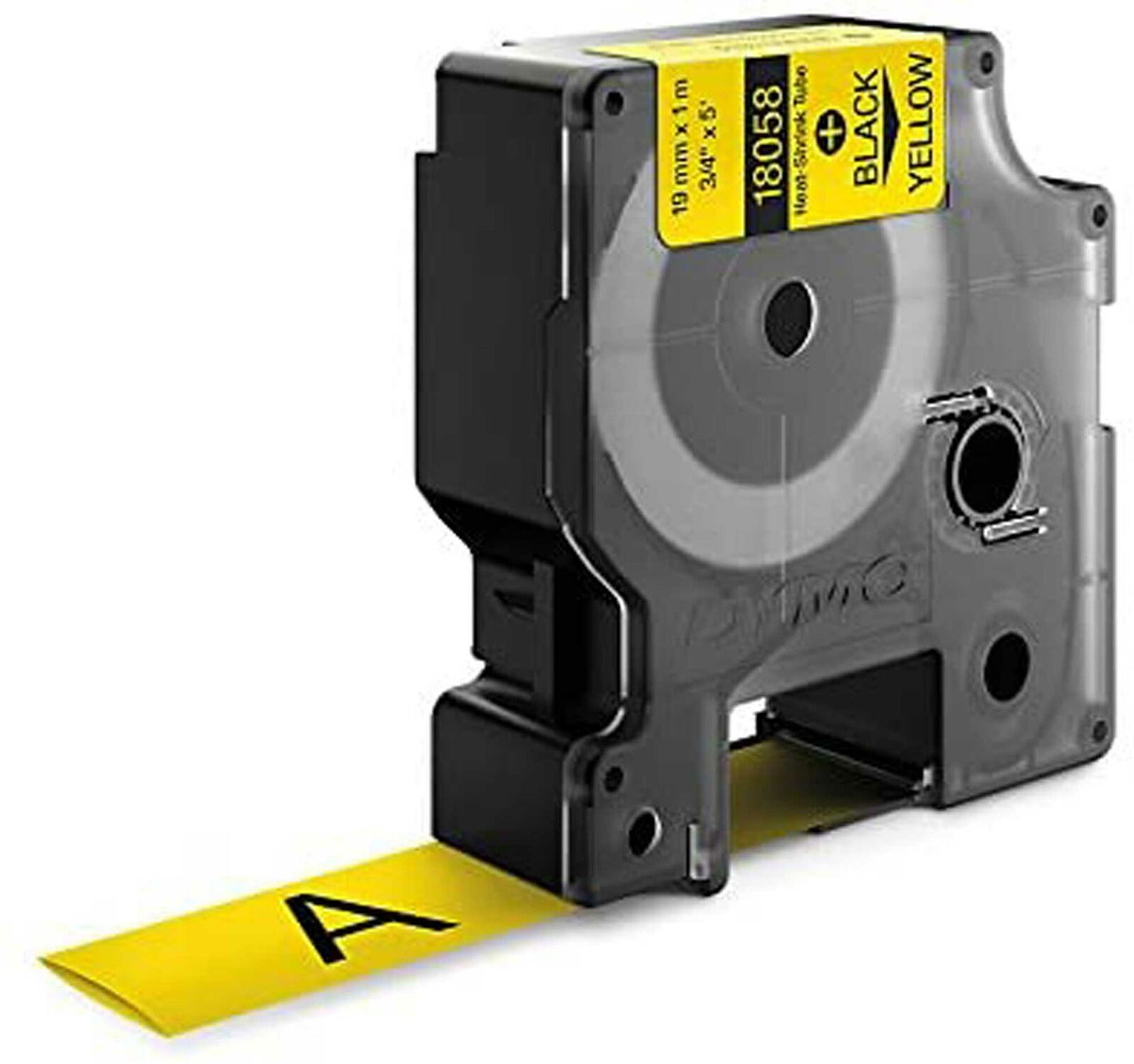 DYMO Rhino Heat Shrink Label Tubes 19 mm x 1.5 m Black Print on Yellow18058