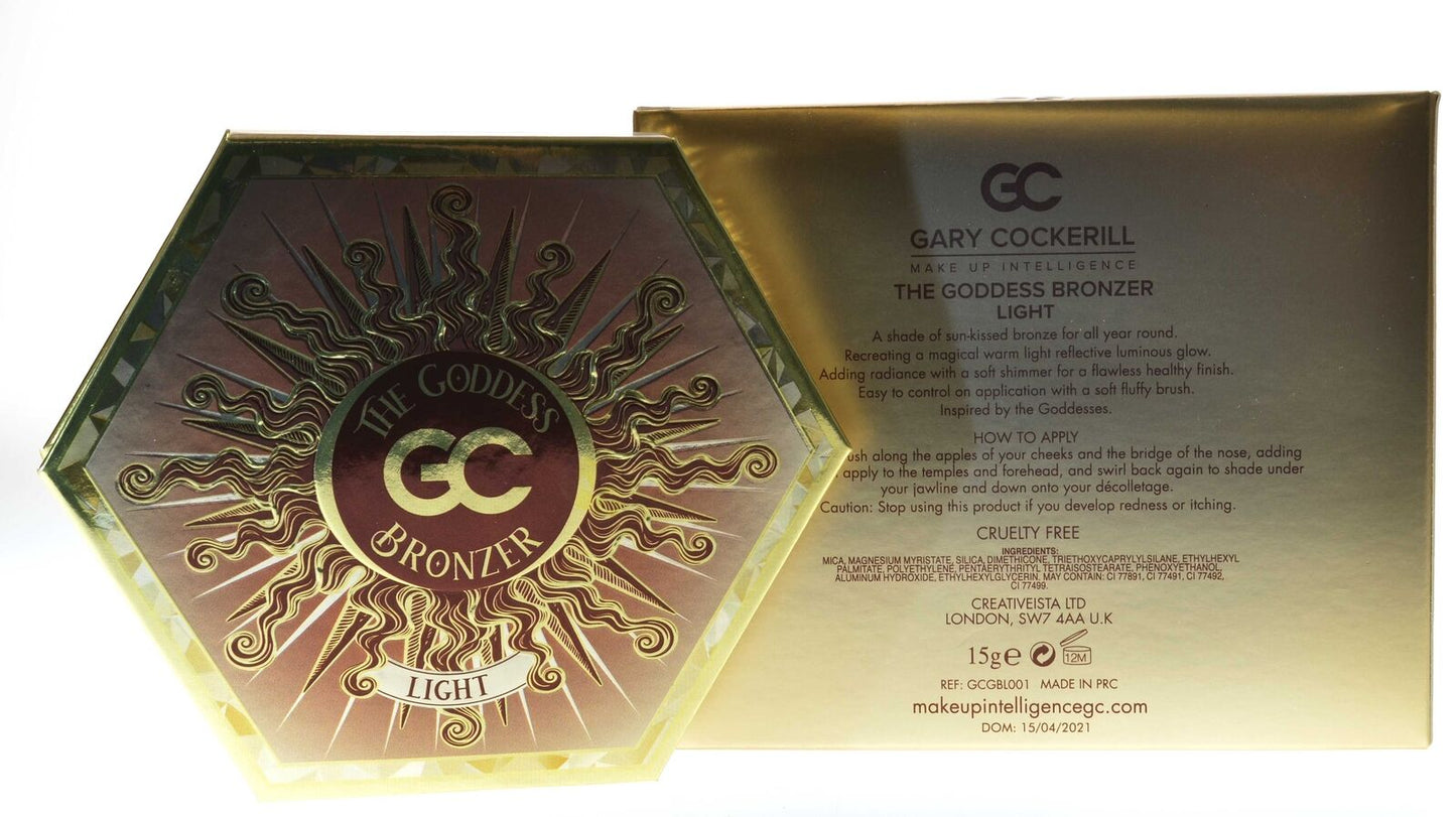 The Goddess Bronzer Gary Cockerill Light Medium Dark 15g Full Size 3 Shades