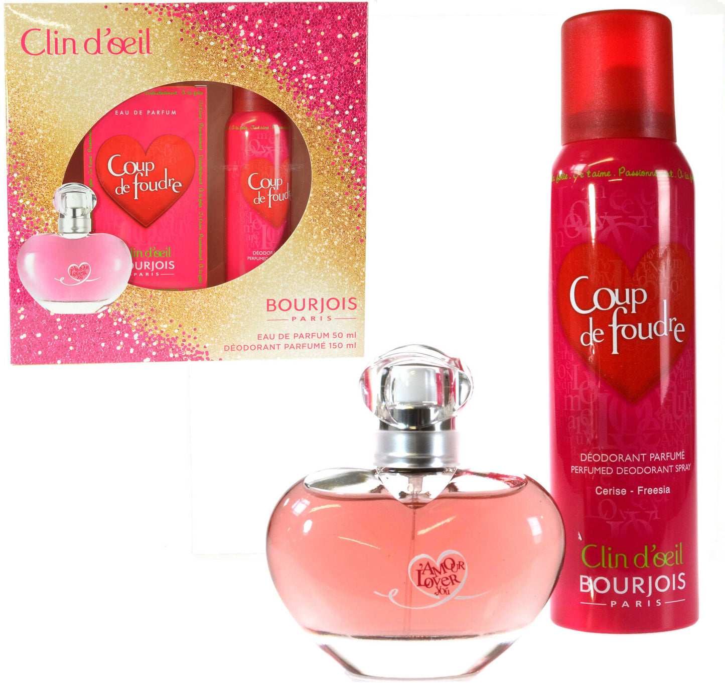 Bourjois Coup de Foudre Love at First Sight Deodorant 150ml EDP 50ml  Gift Set