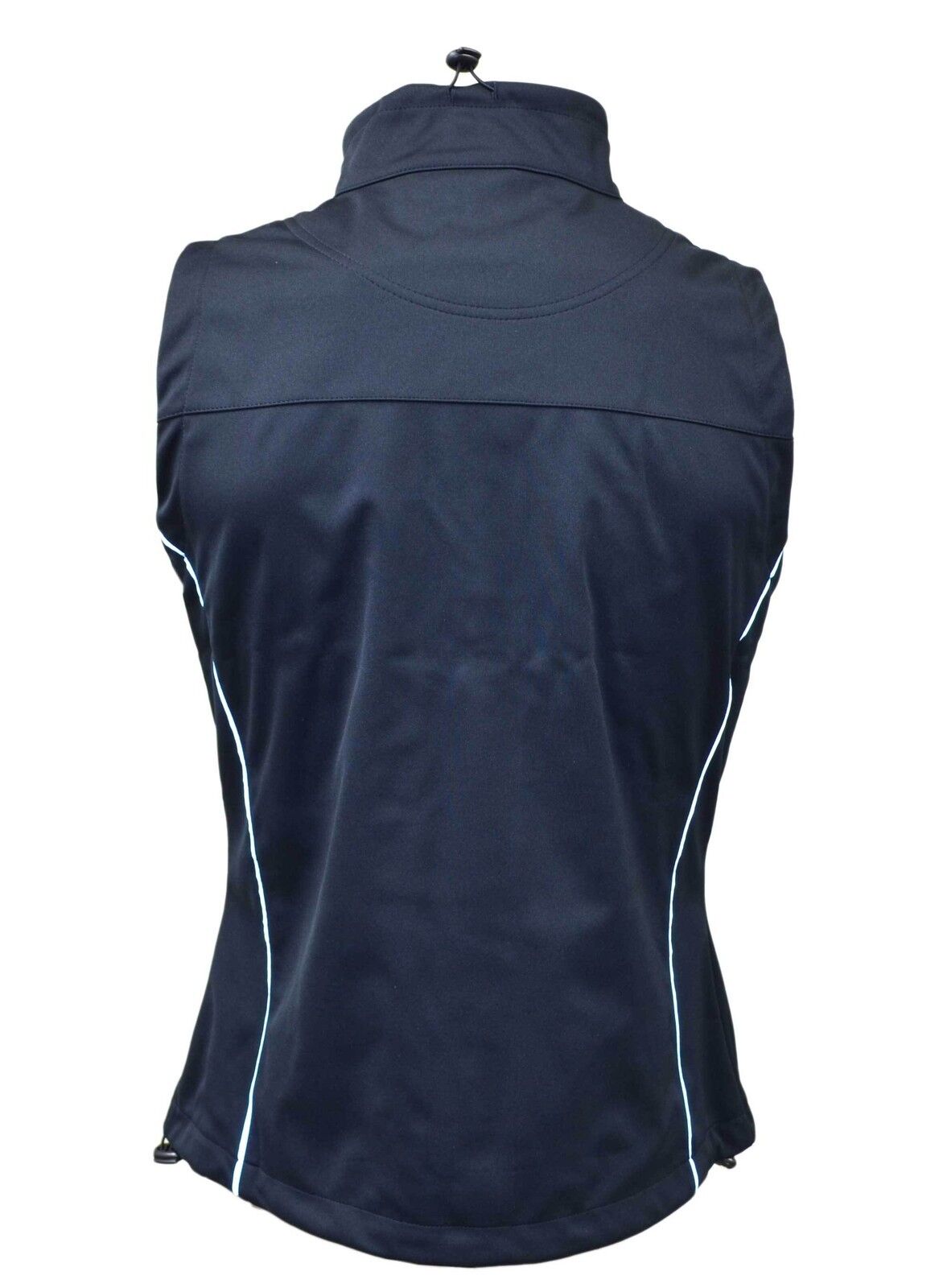US Basic Cromwell Ladies Soft Shell Body Warmer Gilet Navy Reflective Strips