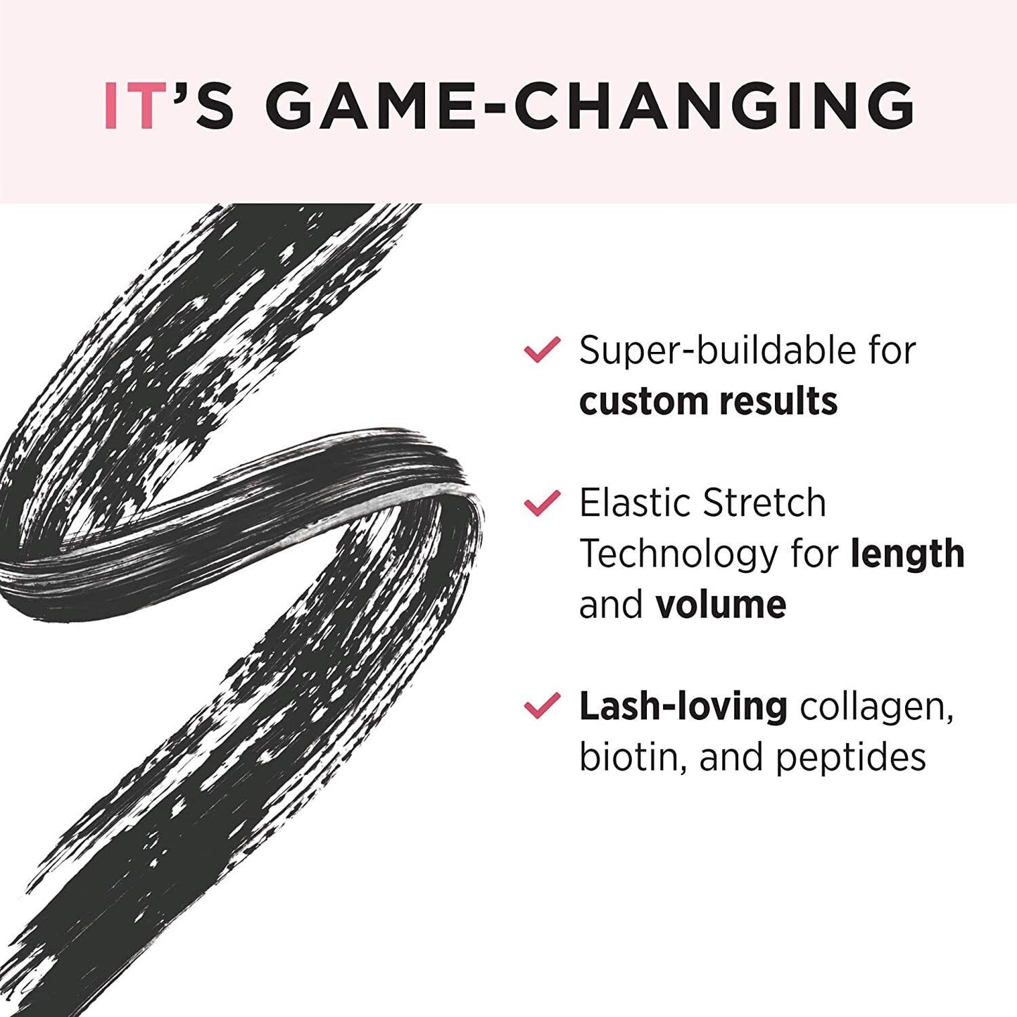 IT Cosmetics Superhero Elastic Stretch Volumizing Mascara Black Full Size 9ml
