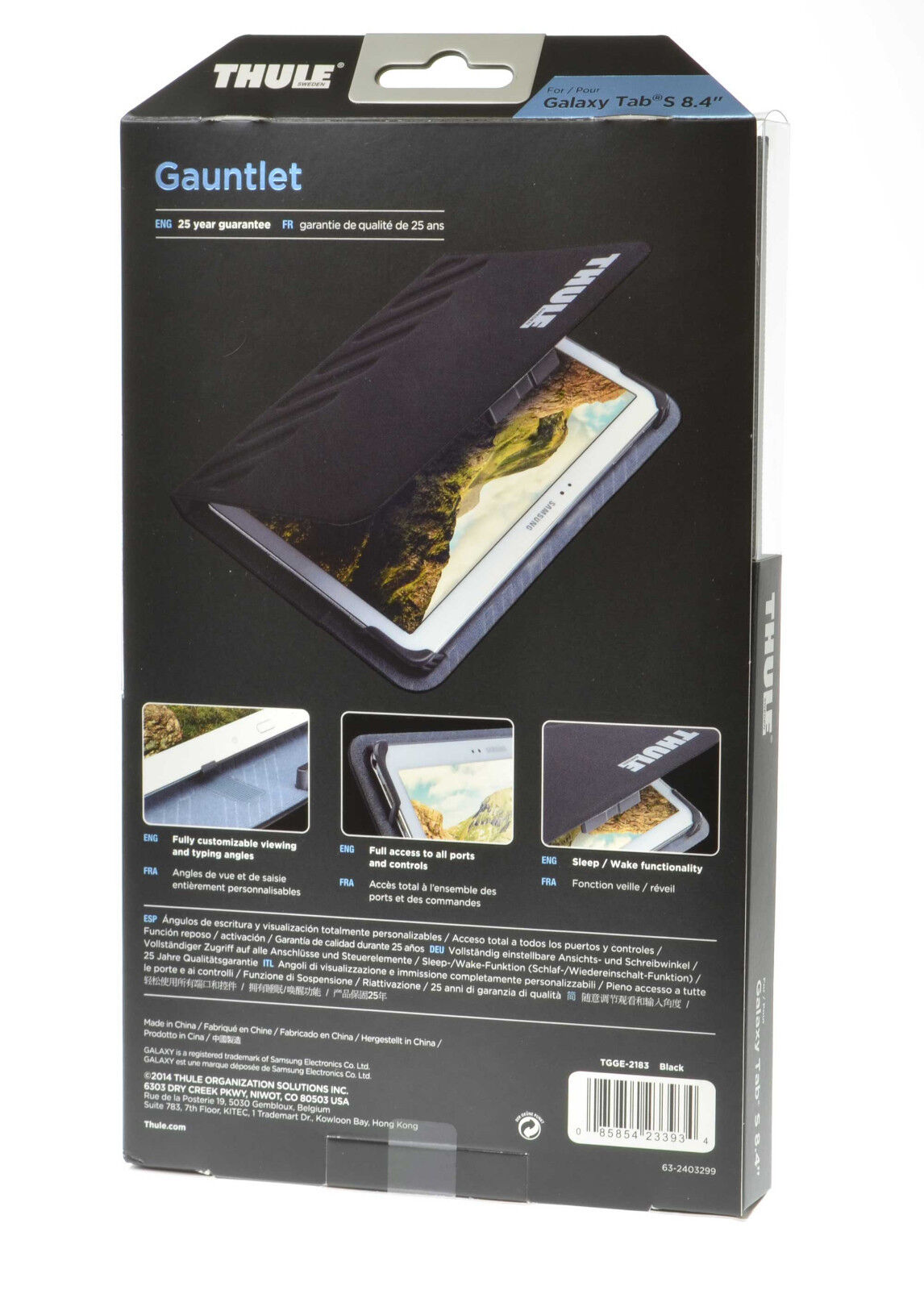 Thule Gauntlet Folio Case for 8.4-Inch Samsung Galaxy Tab S Black or White