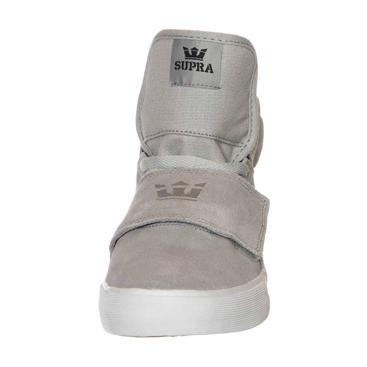 Supra Mens Rock Burgandy Gold White Light Grey High Top Suede Skater Trainers