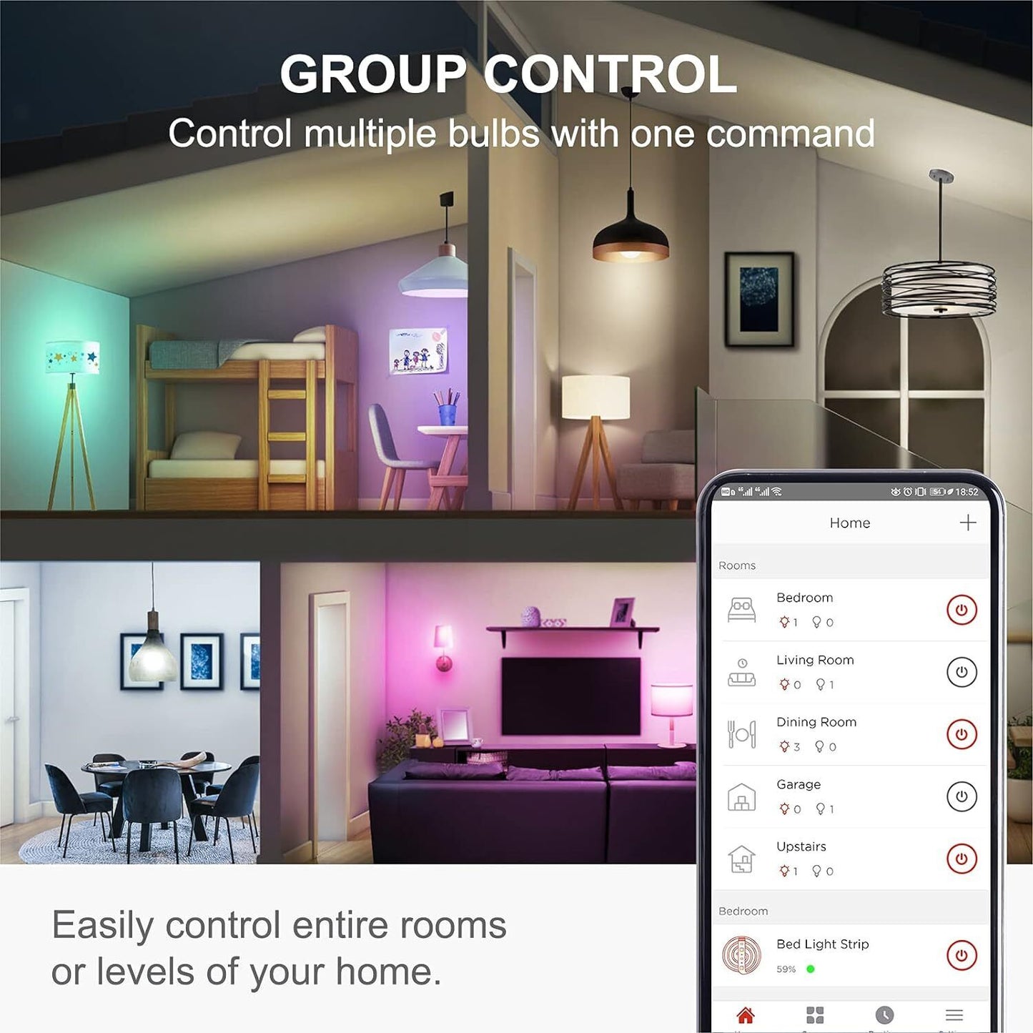 Smart Light Bulb Wi-Fi Alexa Google IFTTT 7.8W 2 Pack B22 Sengled