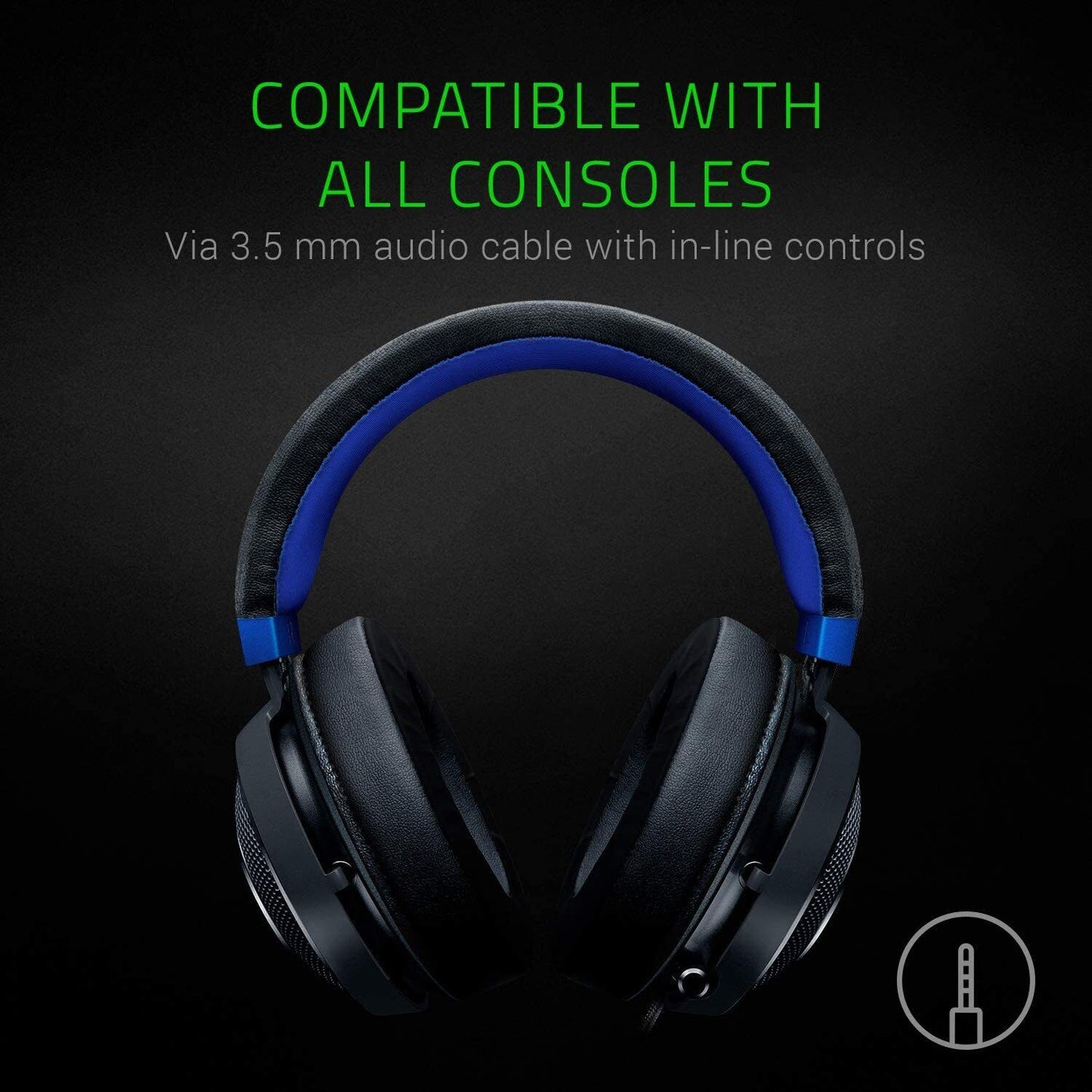 Razer Kraken for Console Gaming Headset PC XBox PS4 PS5 Switch Wired 7.1 Sound