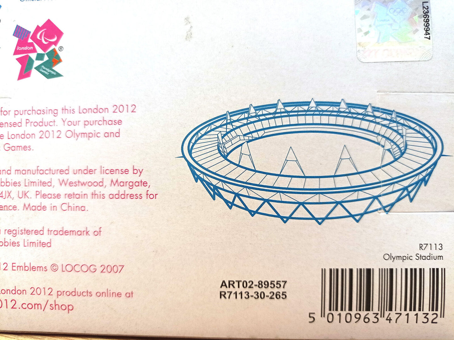 London 2012 Olympics Olympic Stadium Resin Model Hornby BNIB Authentic Hologram