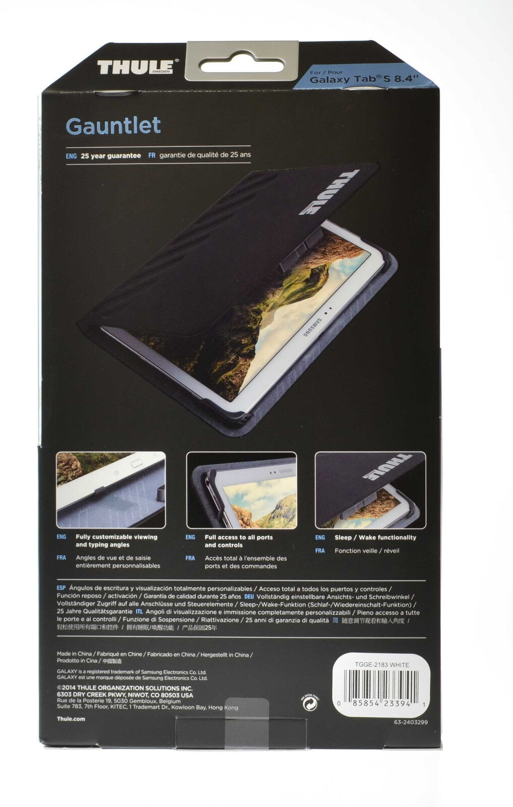 Thule Gauntlet Folio Case for 8.4-Inch Samsung Galaxy Tab S Black or White