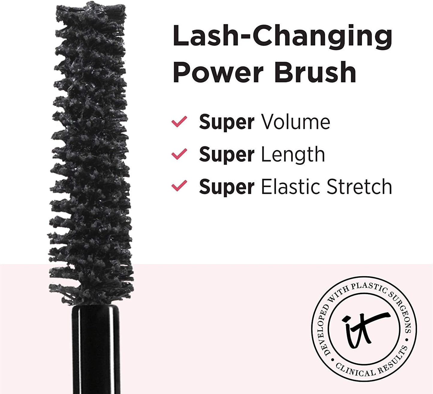 IT Cosmetics Superhero Elastic Stretch Volumizing Mascara Black Full Size 9ml