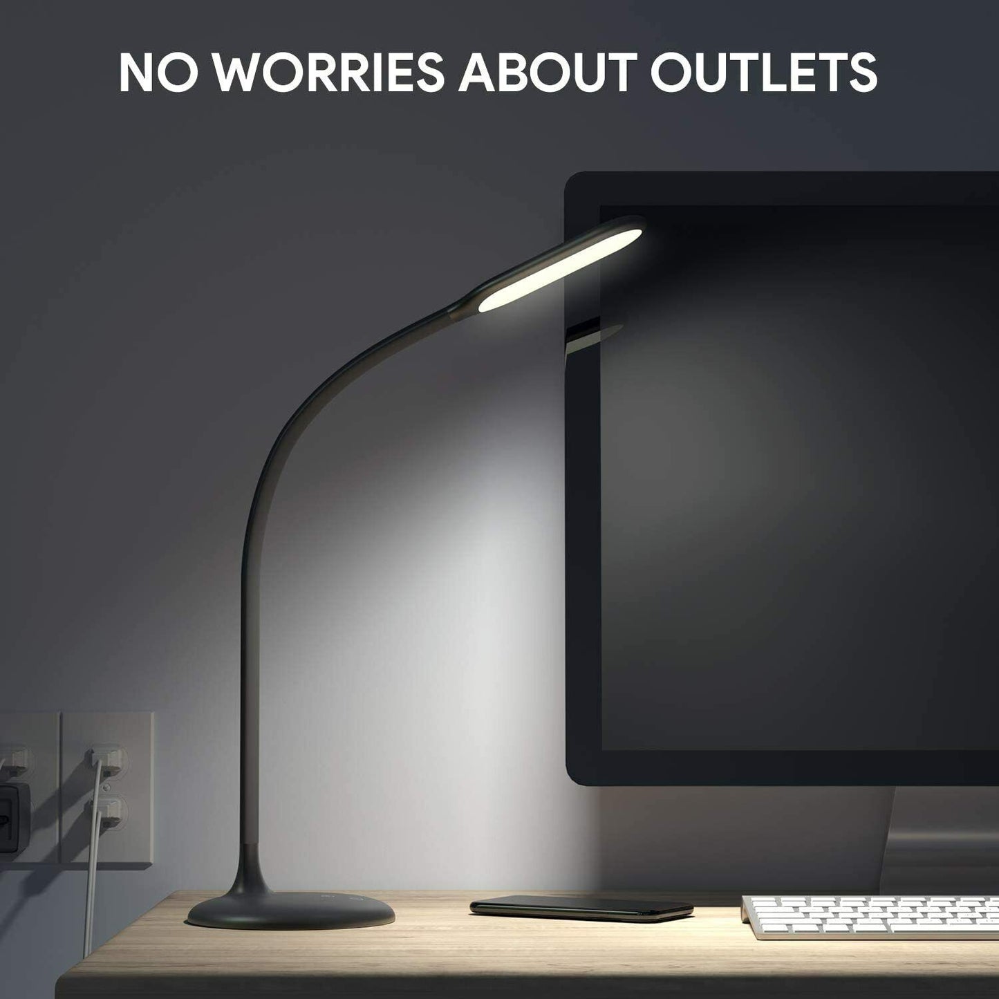 Gladle LED Desk Table Lamp Daylight Warm White Dimmable 360° Flexible Neck