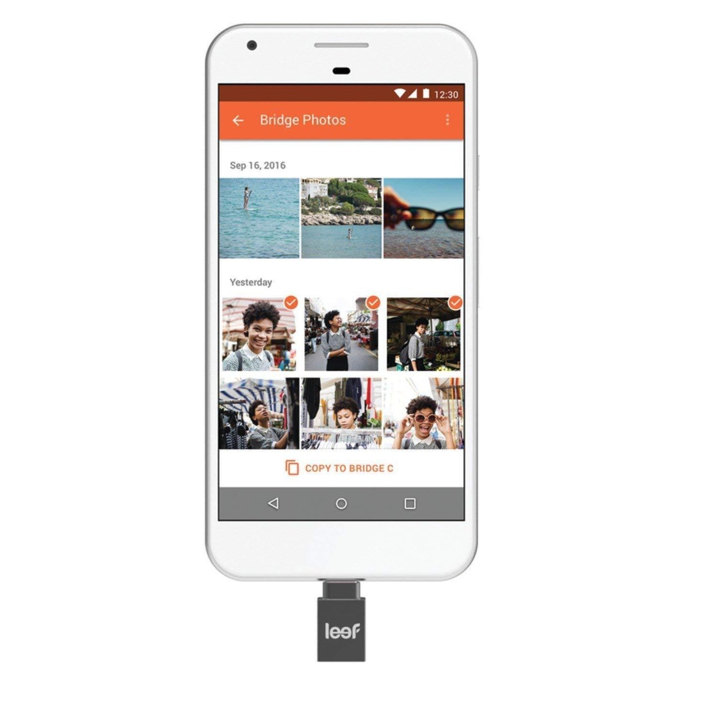 Leef Bridge Type-C USB Flash Drive 64 GB External Memory Black for Android