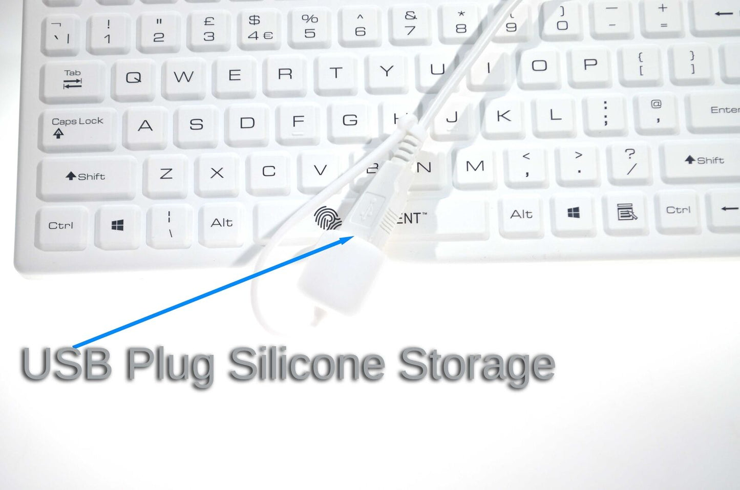 Washable Waterproof Keyboard Full Size UK Layout Medical Grade Silicone Disinfec