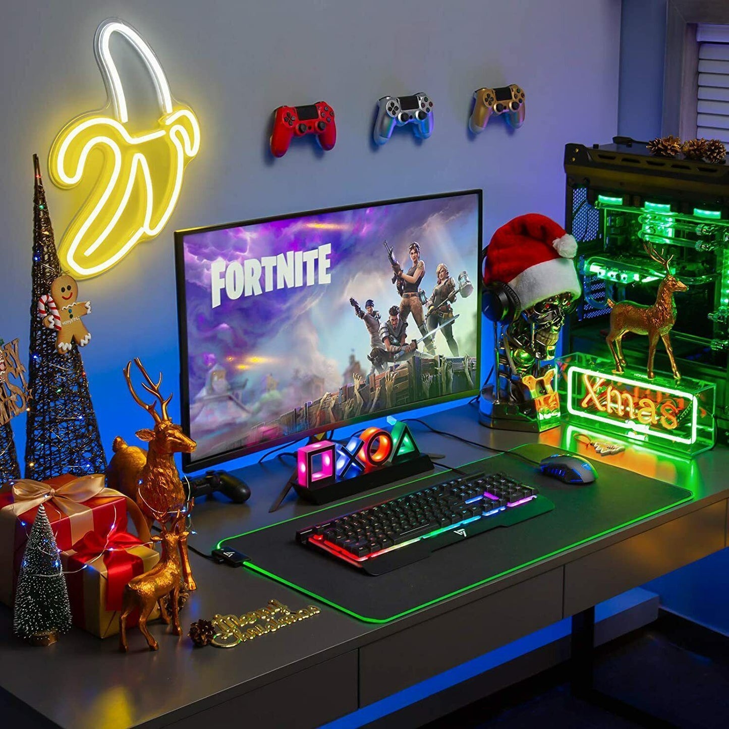 Metal RGB Illuminated Backlit Gaming Keyboard NKey Rollover UK Layout