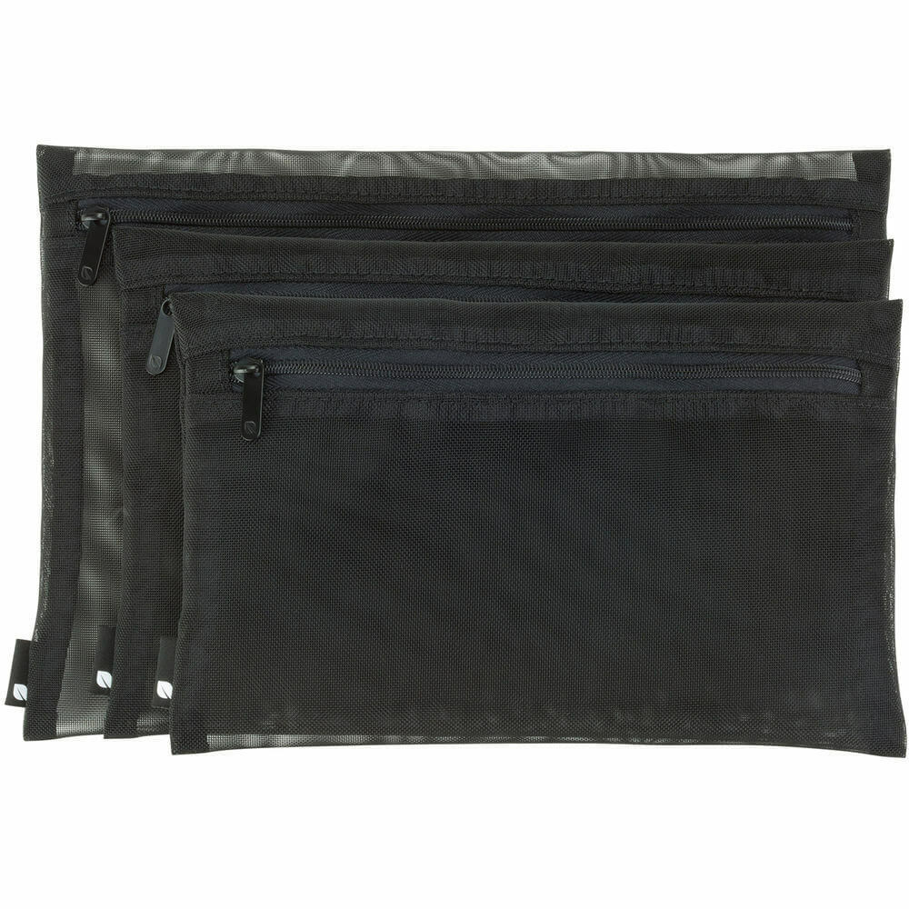 Incase Zip Mesh Pencil School Work Case Pouch 3 Pack Black INTR400180-BLK