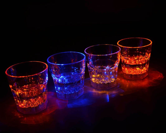 Aquaglow LED Light Up Illuminated Glasses Tumblers Liquid Activated Party Must