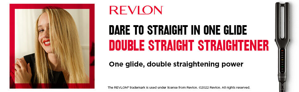 Revlon Double Straight Digital Hair Straightener Styler Waver Copper Ceramic