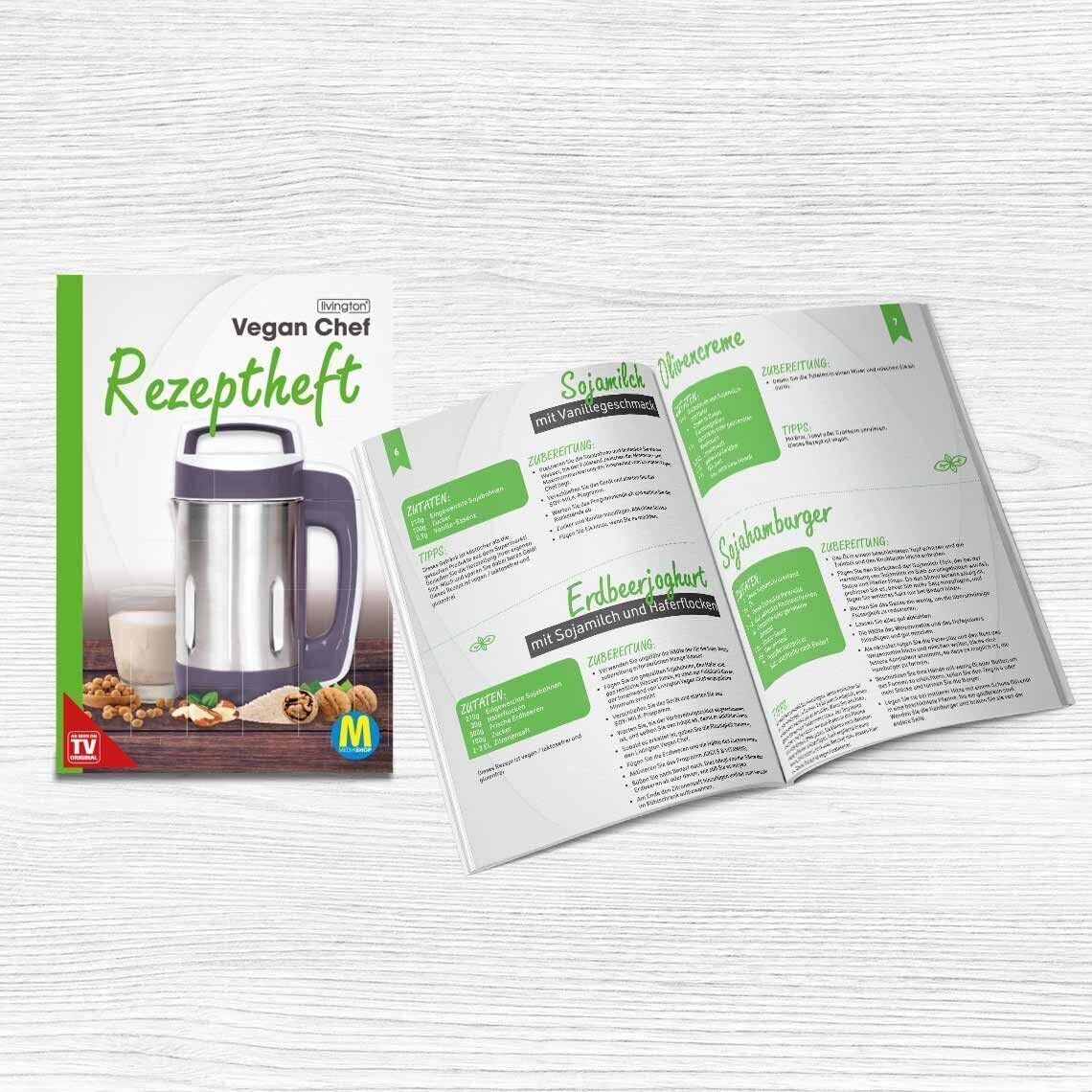 Vegan Revolution Soya Nut Oat Milk Maker Yoghurts Smoothies Soups Livington