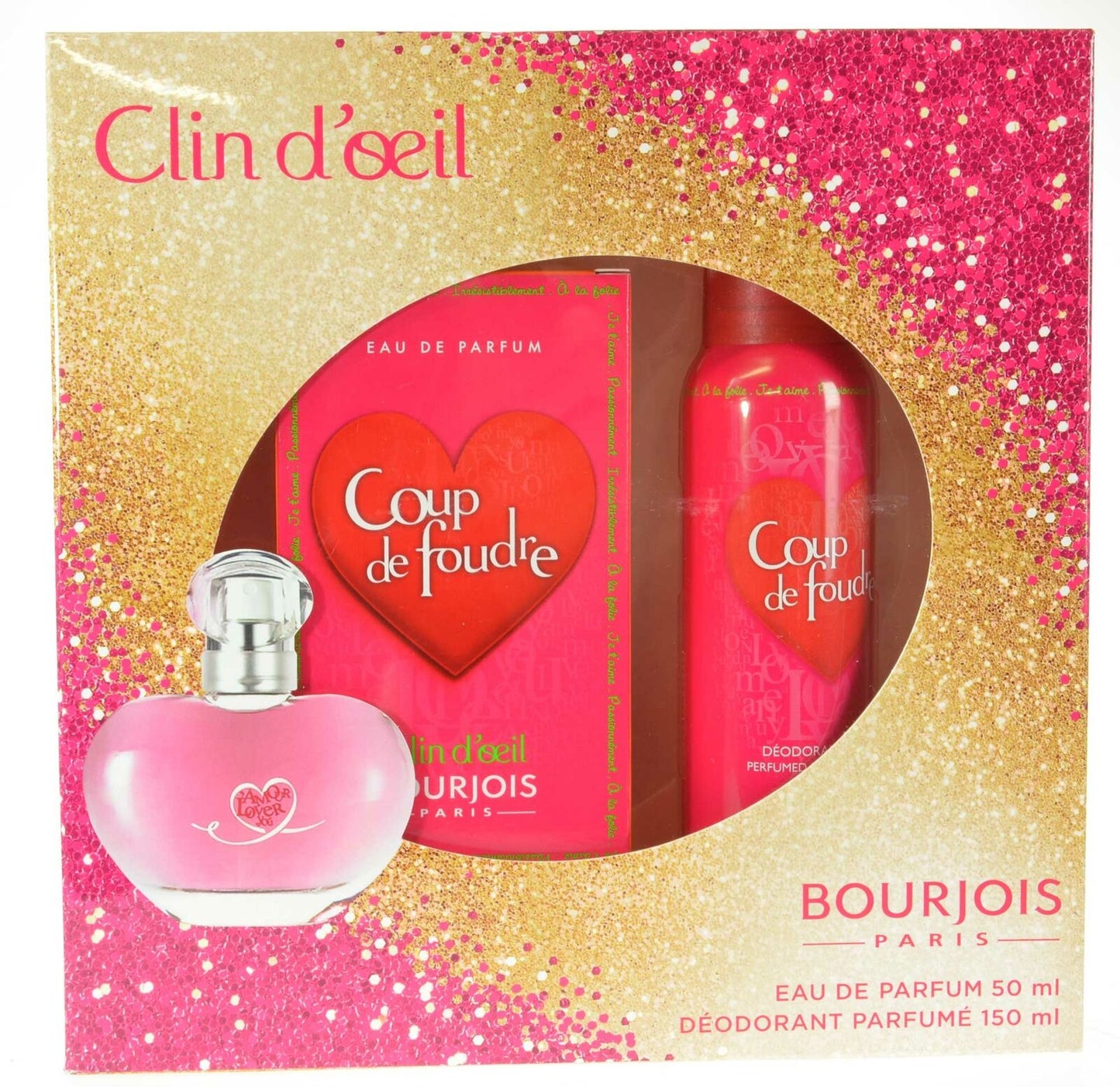 Bourjois Coup de Foudre Love at First Sight Deodorant 150ml EDP 50ml  Gift Set