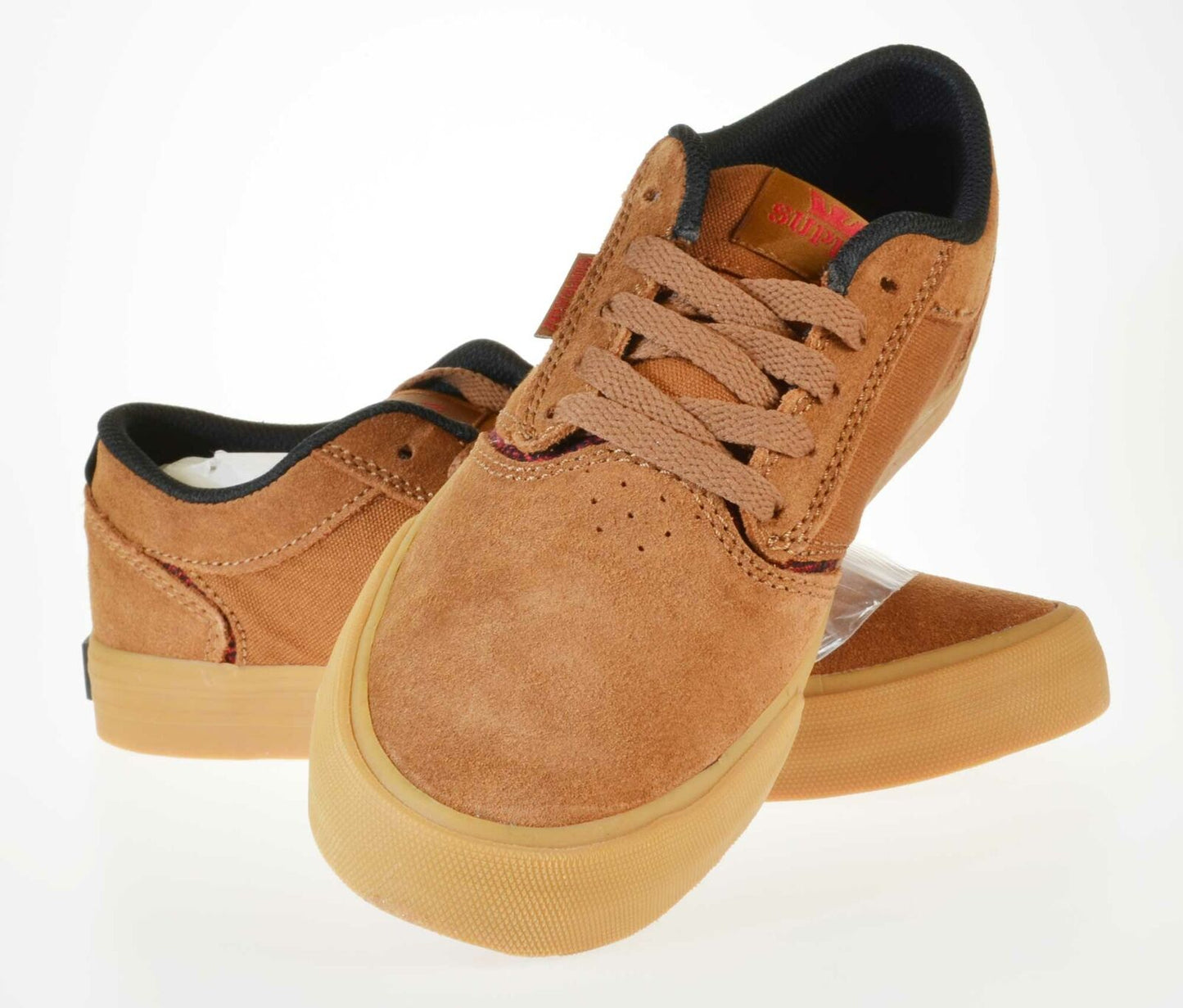 Supra Shredder Mens Low Top Skater Shoes Trainers Brown Grey Red Gum Black