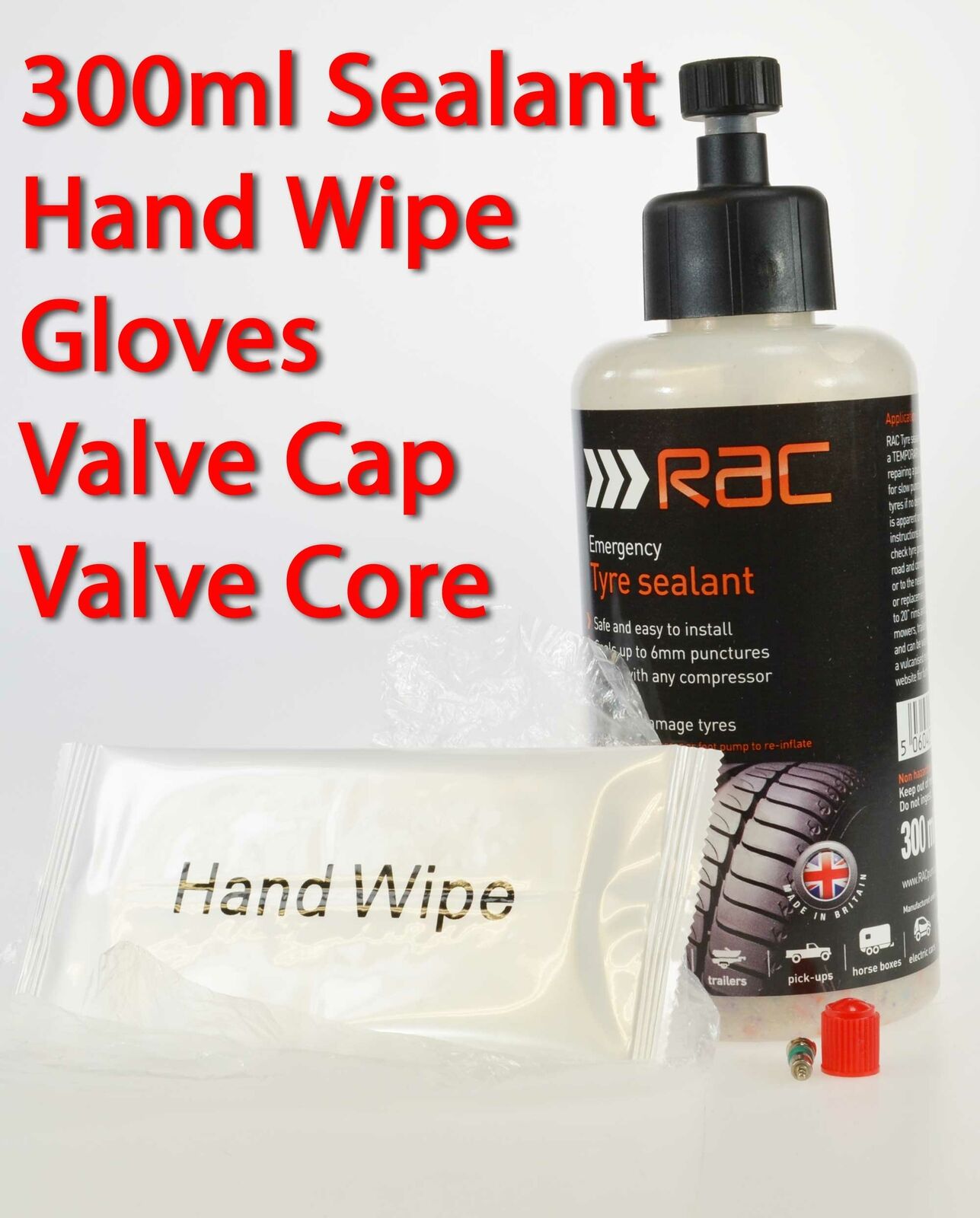 RAC Emergency Replacement Sealant Puncture Repair Tyre 300ml TWIN PACK