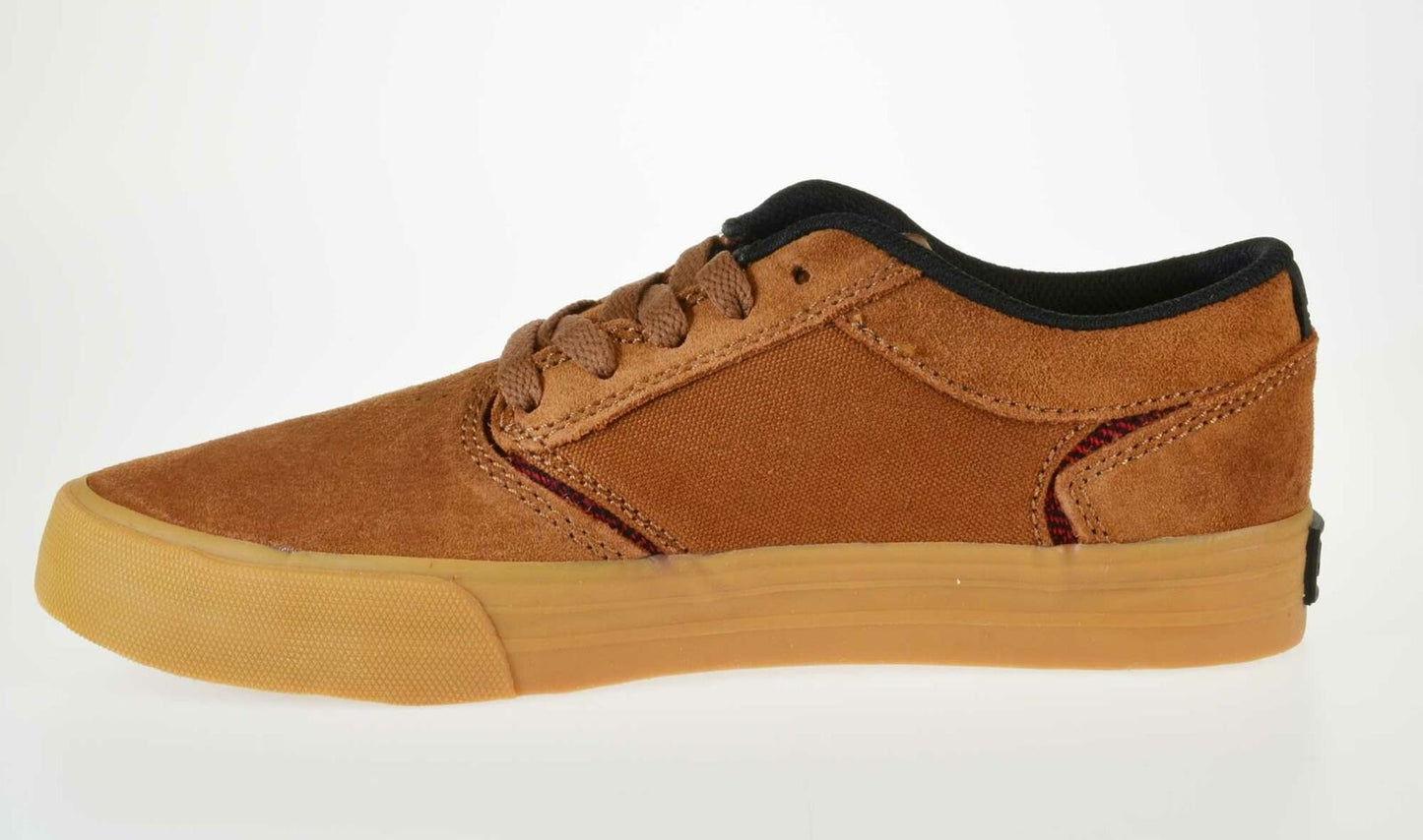 Supra Shredder Mens Low Top Skater Shoes Trainers Brown Grey Red Gum Black