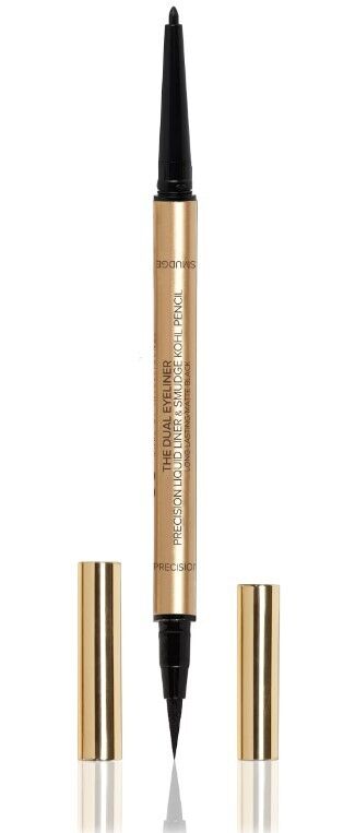 The Dual Eyeliner Precision Liquid Smudge Kohl Pencil Matte Black Gary Cockerill