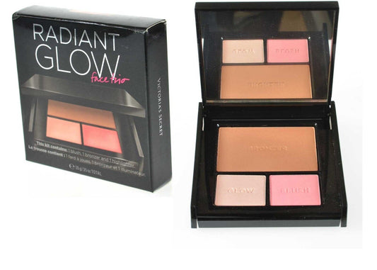 Victoria's Secret Radiant Glow Face Trio Pallet Compact Mirror Bronzer Blusher