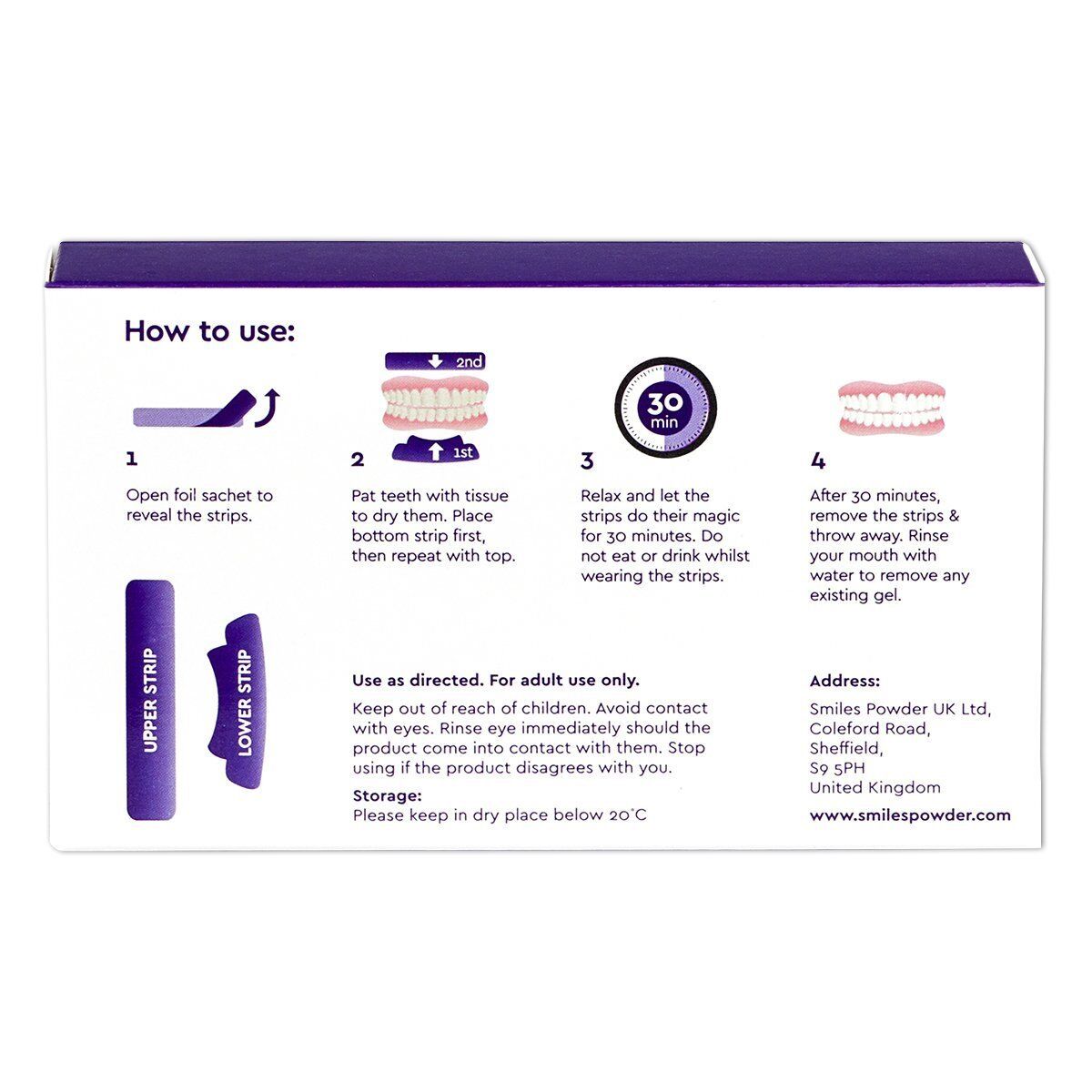 Teeth Tooth Whitening Home Bleaching Brightening Strips Smiles Pack of 28