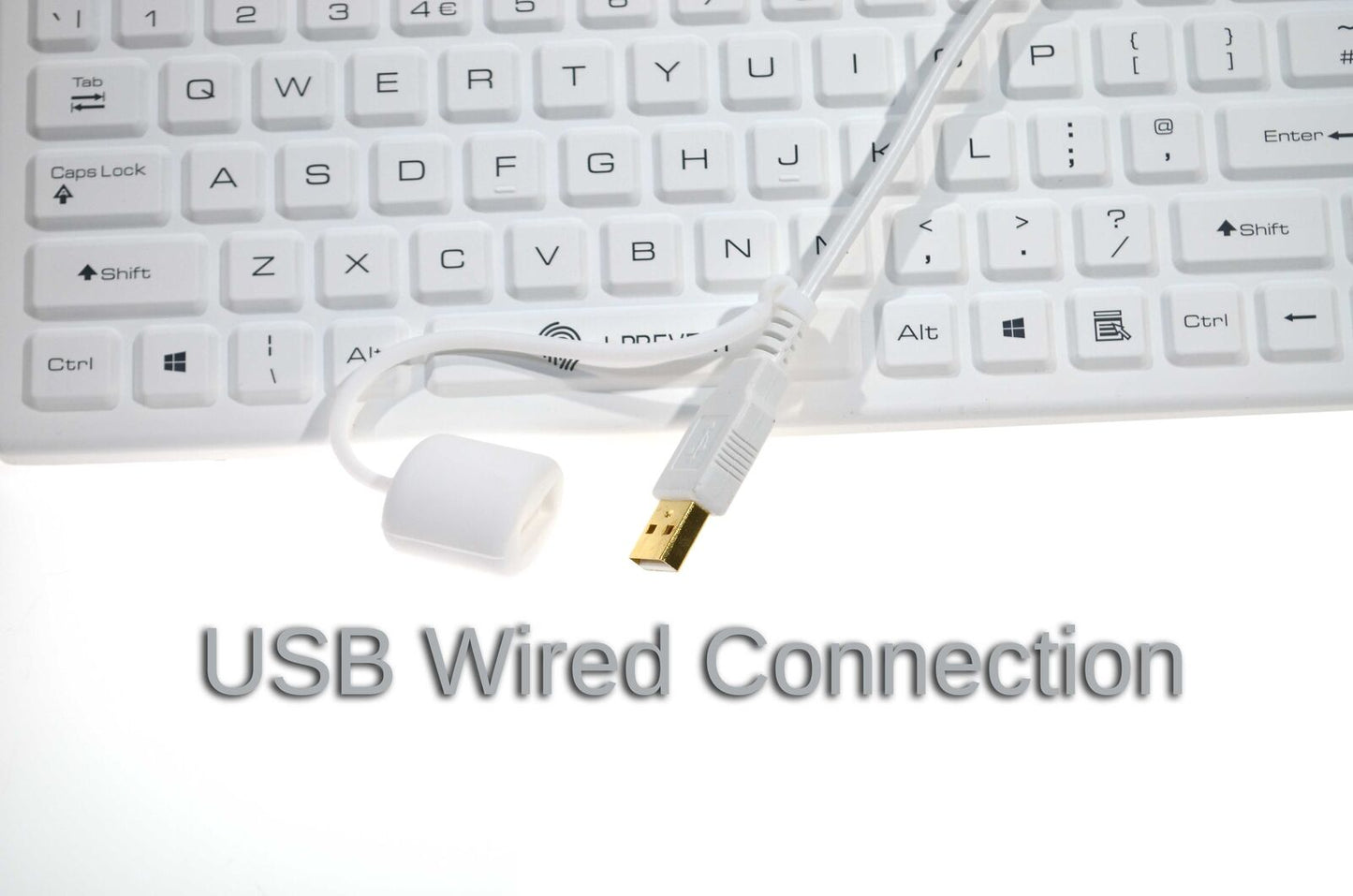 Washable Waterproof Keyboard Full Size UK Layout Medical Grade Silicone Disinfec