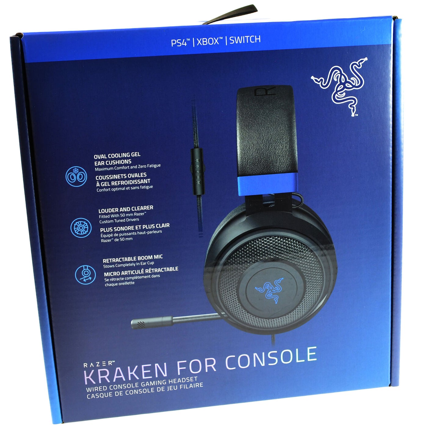 Razer Kraken for Console Gaming Headset PC XBox PS4 PS5 Switch Wired 7.1 Sound