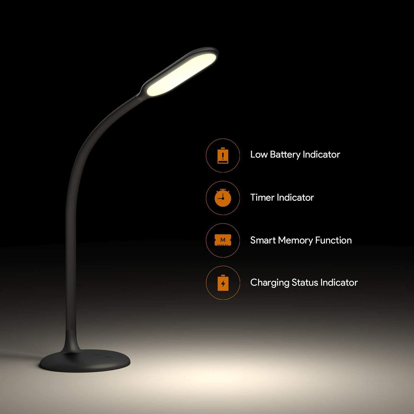 Gladle LED Desk Table Lamp Daylight Warm White Dimmable 360° Flexible Neck
