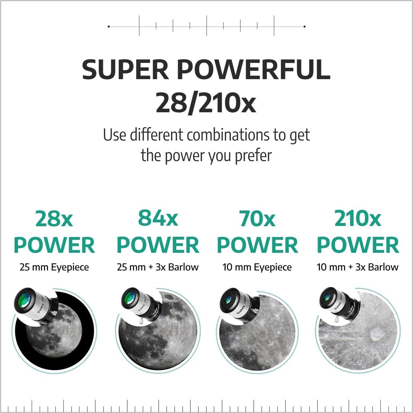 Telescope Astronomical Skyways 70070 210x Magnification Tripod Twin Lenses