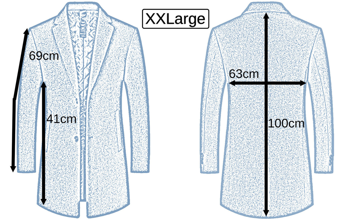 Mens Womens Grey Wool Overcoat Trench Coat Long Jacket Ex Chain Store Warm Cozy