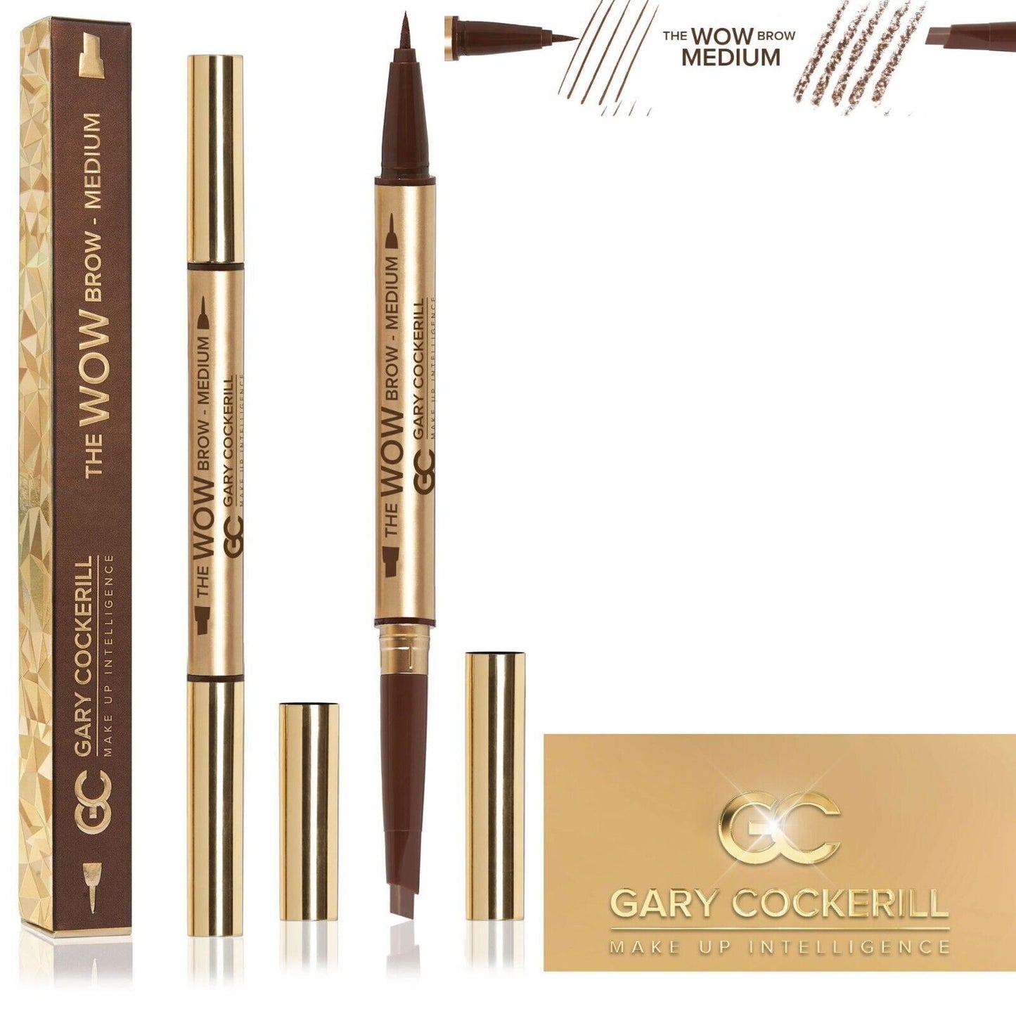 The WoW Brow Eye Pencil Pen Fine & Fat Gary Cockerill 3 Shades
