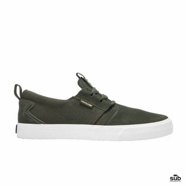 Supra Flow Mens White Green Low Top Skater Trainers Shoes Various Colours
