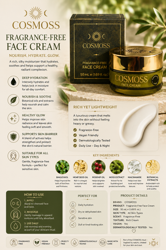 Kate Moss COSMOSS Face Cream 50ml Hydrating Anti-Ageing Moisturiser