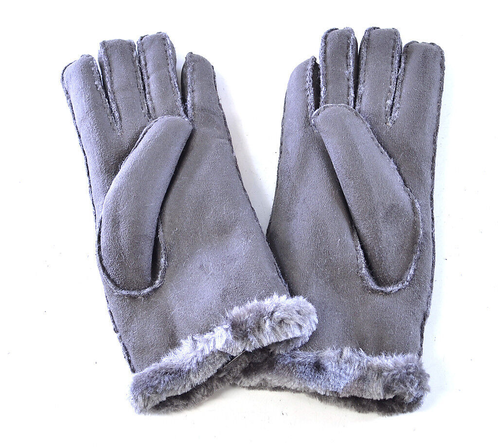 SUZETTE FAUX SHEEPSKIN SHEARLING FUR WOMENS GLOVES WARM SOFT COZY 5 COLOURS