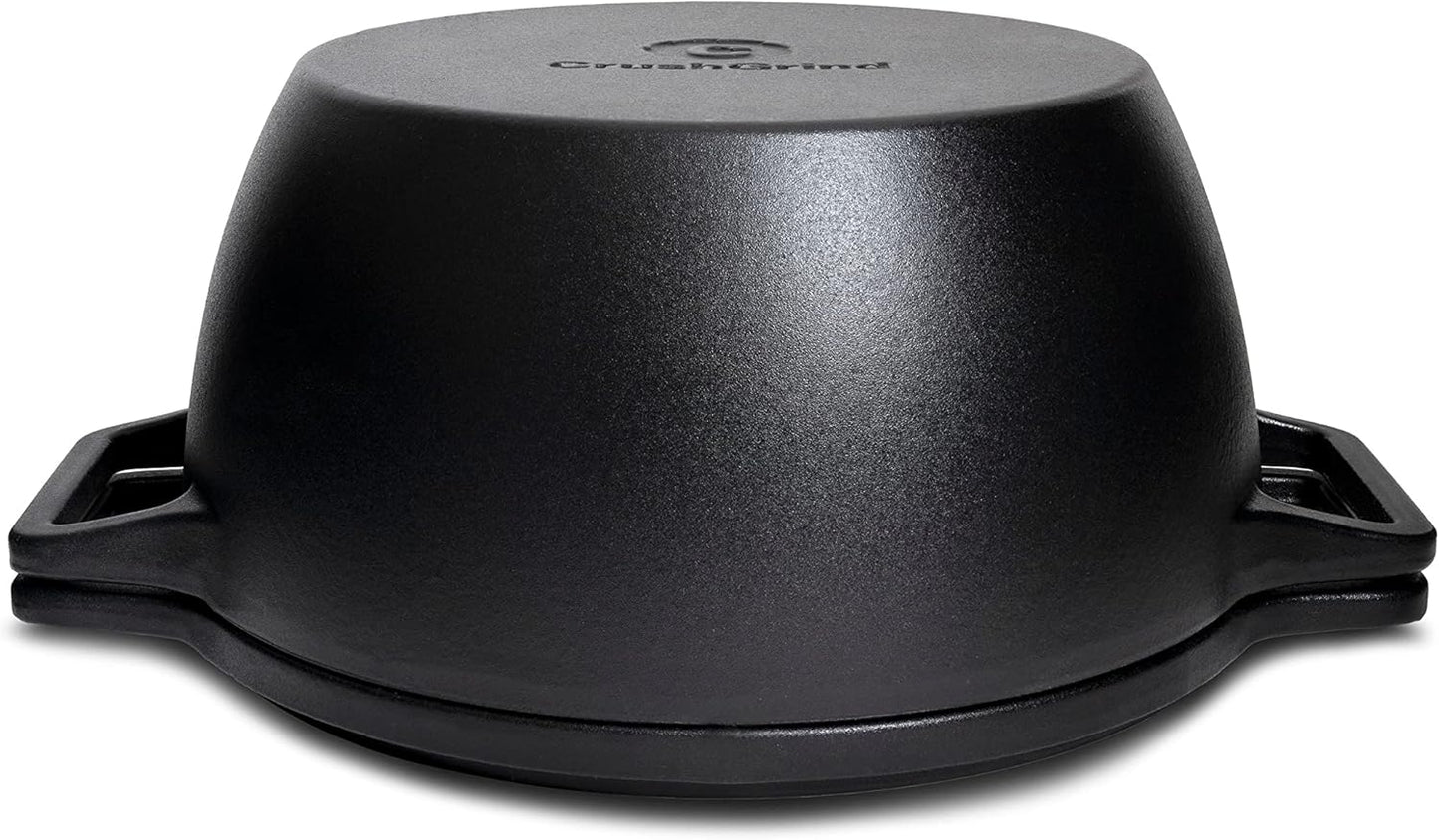 Crush Grind Cast Iron Casserole Pot Pizza Stone Grill Panini and More.....