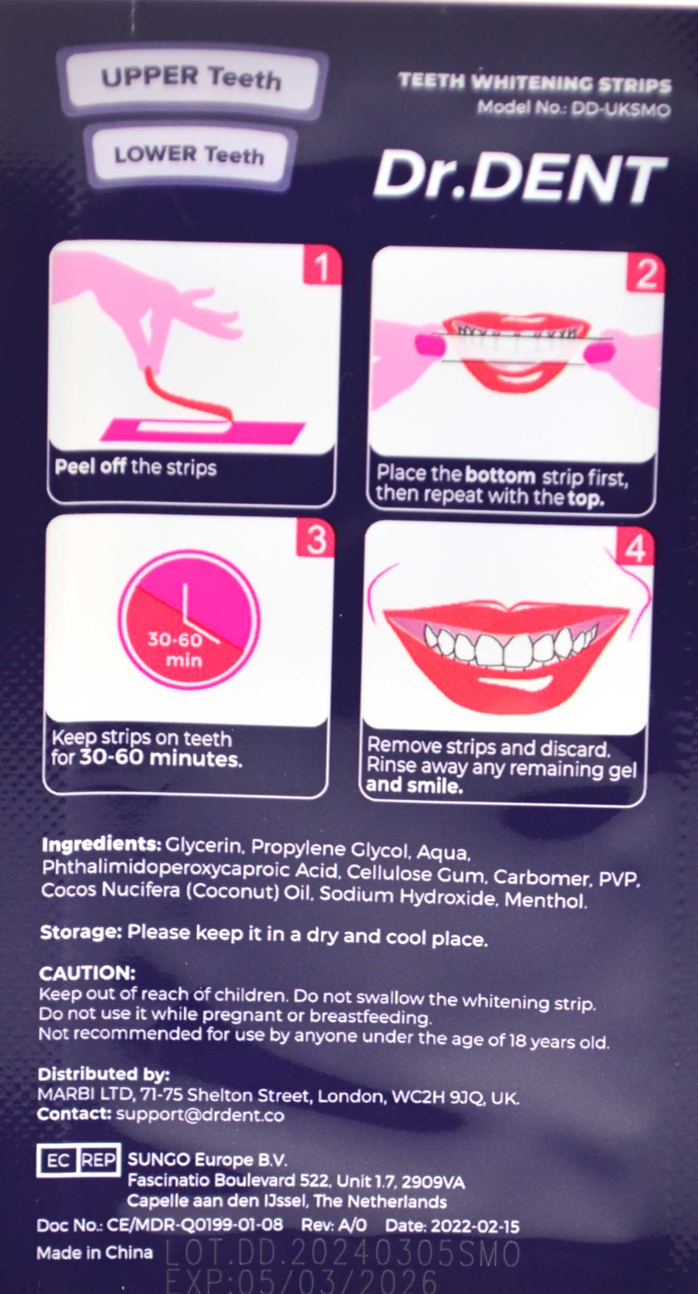 Teeth Whitening Strips by Dr Dent