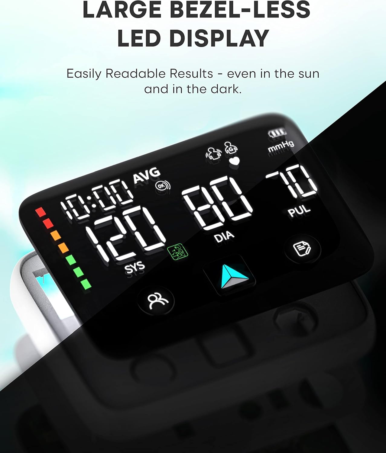 DSK WRS-35E Automatic Wrist Blood Pressure Monitor Large Display Voice Prompts