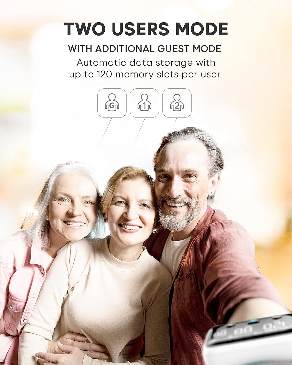 DSK WRS-35E Automatic Wrist Blood Pressure Monitor Large Display Voice Prompts