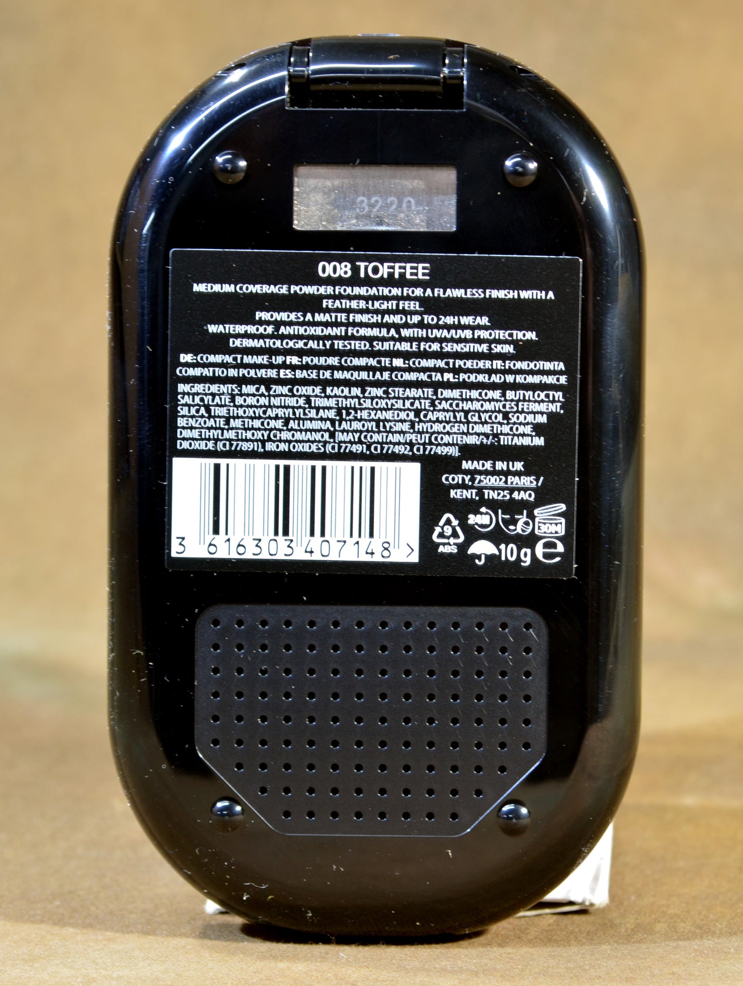 Max Factor Facefinity Compact Foundation Refillable Toffee 008 SPF 20