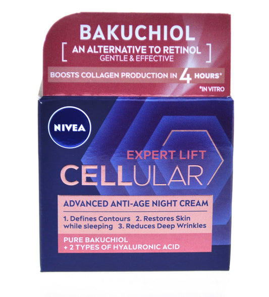 NIVEA Cellular Expert Lift Bakuchiol Night Cream 50ml Anti Age Moisturiser