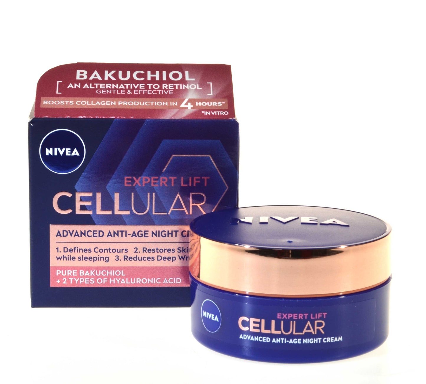 NIVEA Cellular Expert Lift Bakuchiol Night Cream 50ml Anti Age Moisturiser