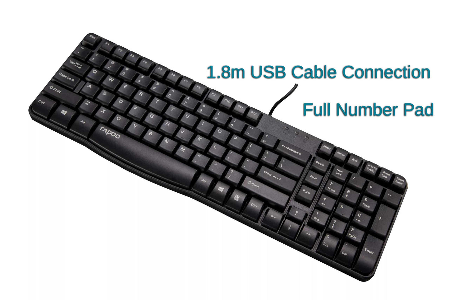 Rapoo N2400 UK Keyboard Spill Resistant USB Wired