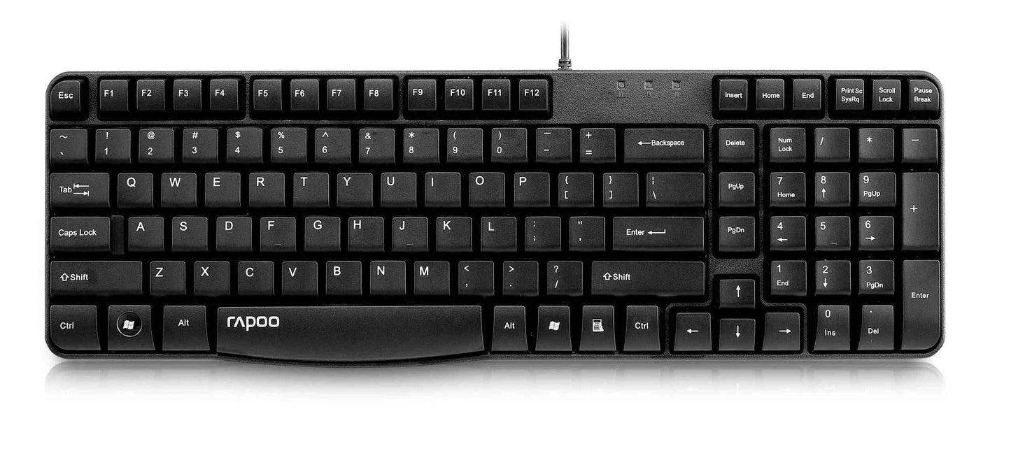 Rapoo N2400 UK Keyboard Spill Resistant USB Wired