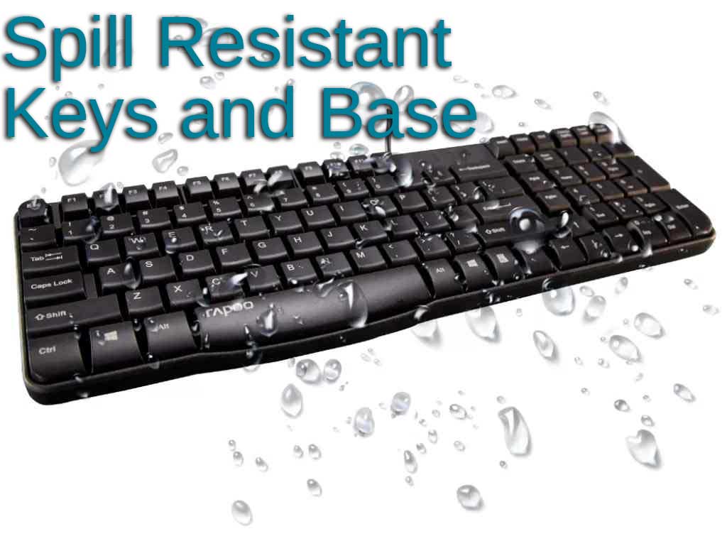 Rapoo N2400 UK Keyboard Spill Resistant USB Wired