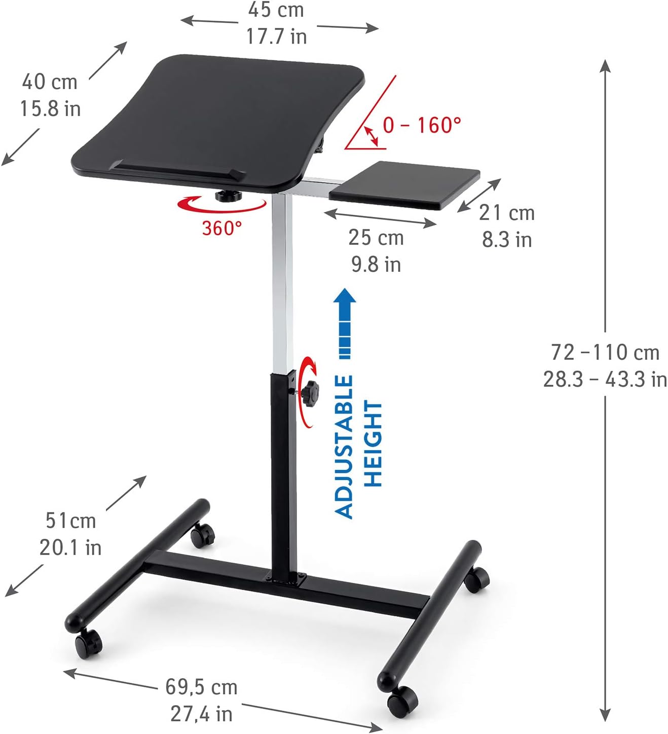 Tatkraft Vanessa Mobile Laptop Desk